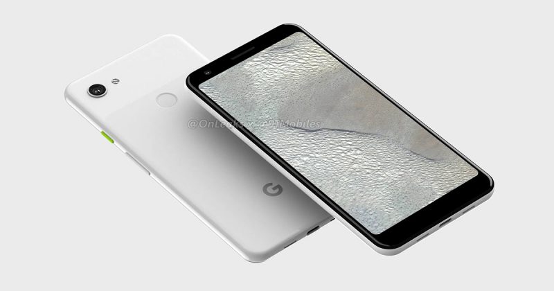 Google Pixel 3a XLリーク画像(Clearly White)